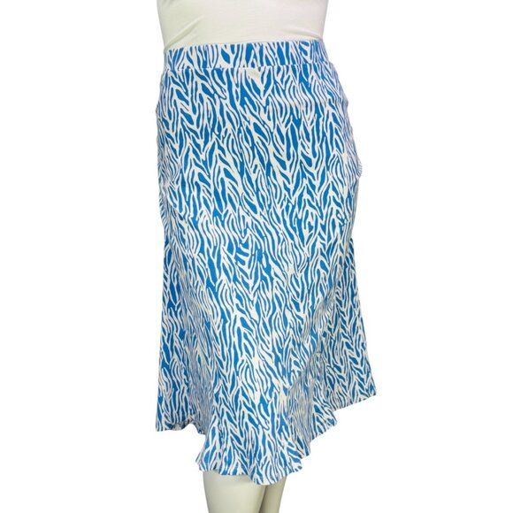 DVF Diane Von Furstenberg X Target A-Line Sea Twig Blue Skirt Plus Size 3X - Picture 2 of 10